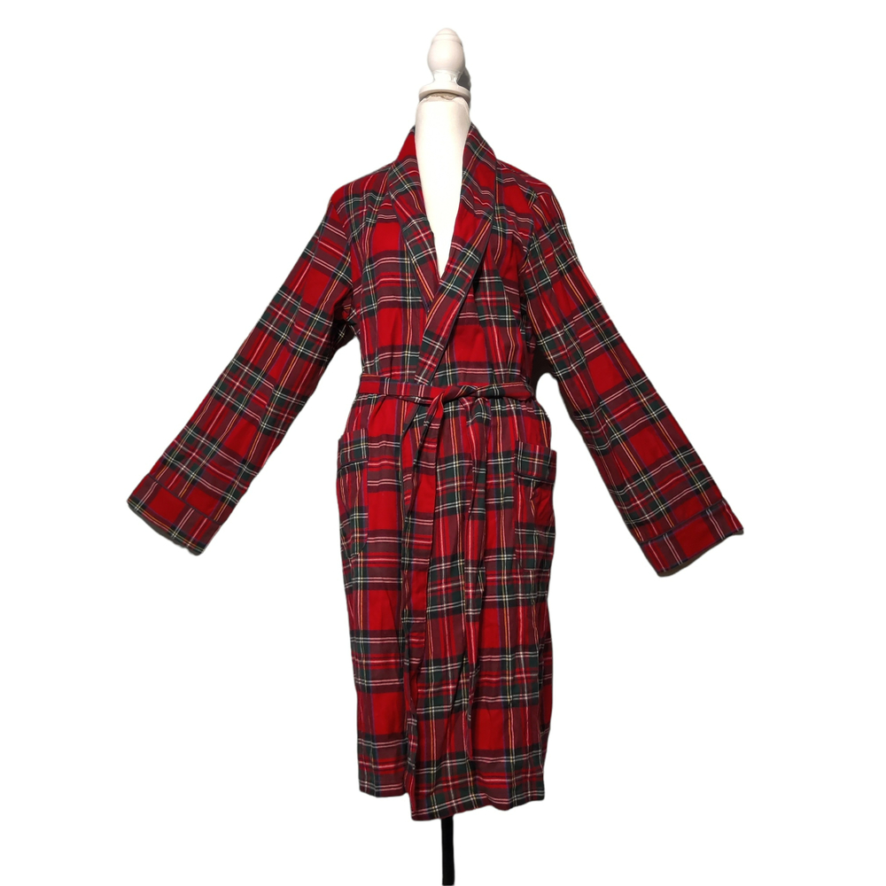 Petite Plume Scotch Plaid Flannel Robe in Rob Roy at Nordstrom, Size Medium